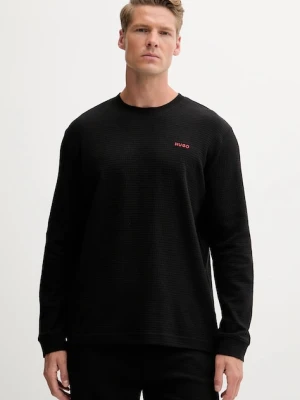 HUGO longsleeve lounge kolor czarny gładki 50532022