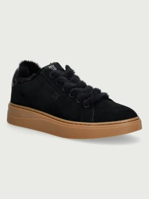HUGO Lyzz sneakersy damskie zamszowe czarny