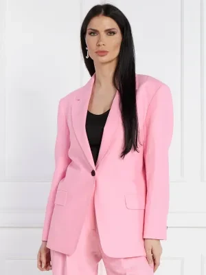 HUGO Marynarka Agura | Loose fit | z dodatkiem lnu