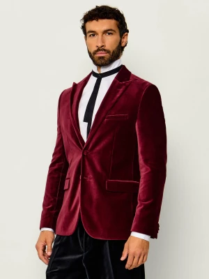 HUGO Marynarka Arti264F2X | Extra slim fit bordowy