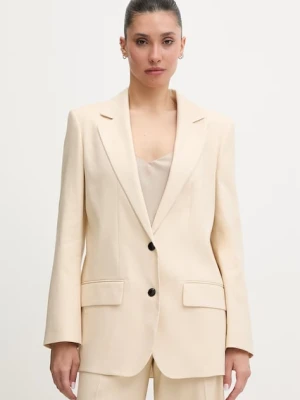 HUGO marynarka garniturowa damska z dodatkiem lnu Anetali
