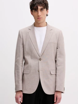 HUGO marynarka jednorzędowa męska z dodatkiem lnu Arti253X