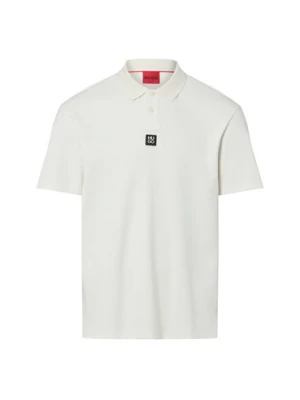HUGO Męska koszulka polo - Deabono Mężczyźni Bawełna (100%) biały,