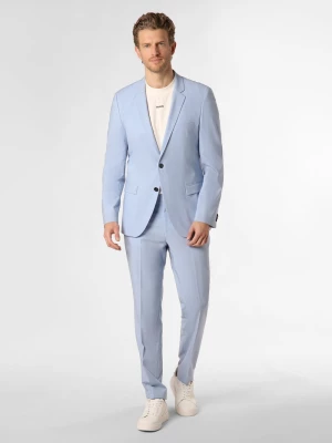 HUGO Męski garnitur - Arti/Hesten232X Mężczyźni Super Slim Fit Sztuczne włókno niebieski jednolity,