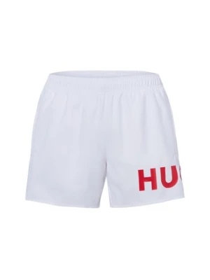 HUGO Męskie kąpielówki - Makai Mężczyźni Sztuczne włókno biały,