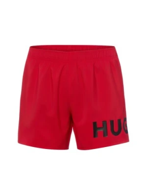 HUGO Męskie kąpielówki - Makai Mężczyźni Sztuczne włókno czerwony,