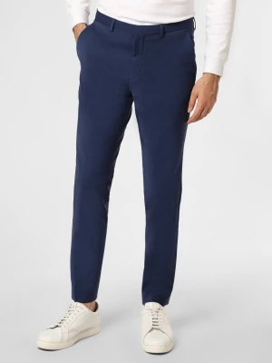 HUGO Męskie spodnie od garnituru modułowego Mężczyźni Super Slim Fit niebieski jednolity,