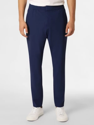 HUGO Męskie spodnie od garnituru modułowego Mężczyźni Super Slim Fit Sztuczne włókno niebieski wzorzysty,