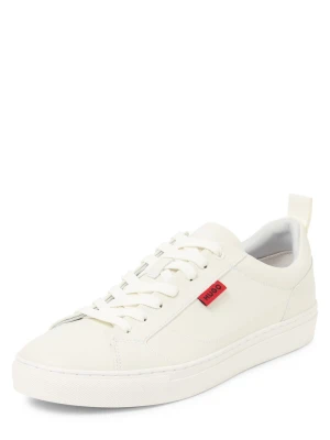 HUGO Męskie trampki - Morrie Tenn Mężczyźni Sztuczna skóra biały jednolity,