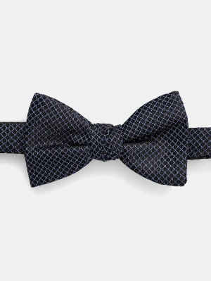 HUGO mucha jedwabna Bow tie dressy granatowy