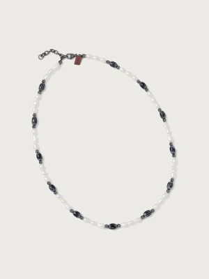 HUGO naszyjnik męski E-SHELLBEADS3-NEC biały