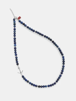 HUGO naszyjnik męski z lapis lazuli E-BEADS5-NEC