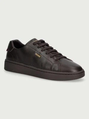 HUGO Neston sneakersy męskie skórzane brązowy