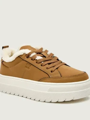 HUGO Ocieplane sneakersy Lyssa_Tenn_bpfr | shearling