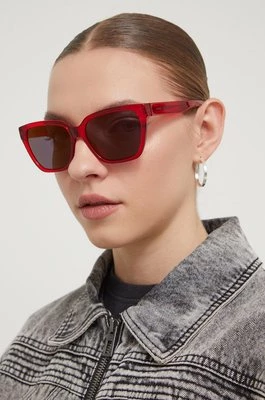HUGO okulary przeciwsłoneczne damskie kolor czerwony HG 1264/S