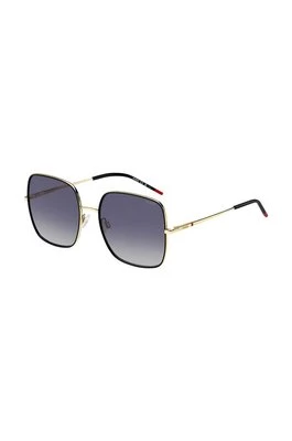 HUGO okulary przeciwsłoneczne damskie kolor szary HG 1293/S