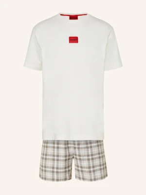 Hugo Piżama Z Szortami Check grau