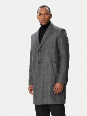 HUGO Płaszcz wełniany 50569209 Szary Regular Fit