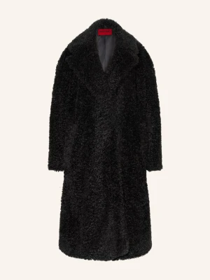 Hugo Płaszcz Z Futra Teddy Malite-1 schwarz CZARNY