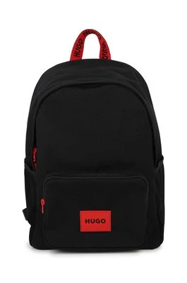 HUGO plecak dziecięcy kolor czarny duży gładki