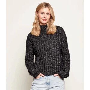 HUGO Półgolf Safineyny | Loose fit | z dodatkiem wełny