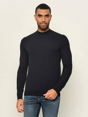 HUGO Półgolf San Marc-CV | Slim Fit granatowy