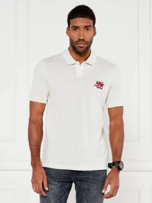 HUGO Polo Dalogpolo | Regular Fit kremowy
