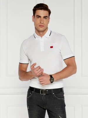 HUGO Polo DERESINO232 | Slim Fit biały