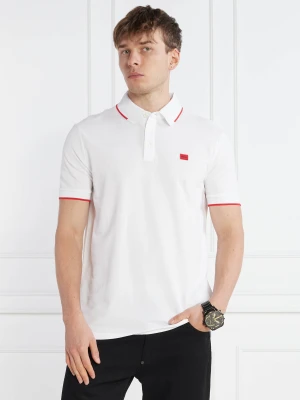 HUGO Polo Deresino232 | Slim Fit biały