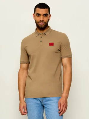 HUGO Polo Dereso 222 | Slim Fit brązowy