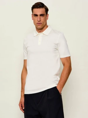 HUGO Polo Dimerspolon | Slim Fit | mercerised biały