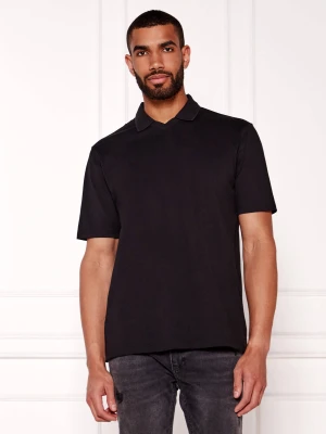 HUGO Polo Dimersve | Relaxed fit | mercerised czarny