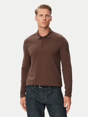 HUGO Polo Donoslong 50547358 Brązowy Regular Fit