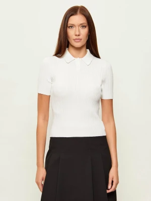 HUGO Polo Sareplette | Slim Fit biały