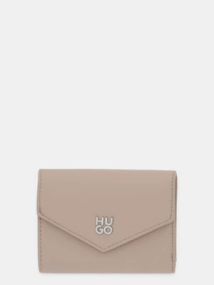 HUGO portfel Chris 2.0 FlapWallet damski kolor beżowy 50547914