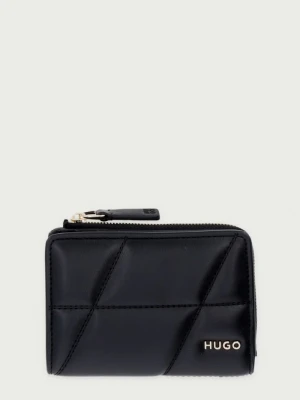 HUGO portfel damski z imitacji skóry Yorih Q_SM Wallet czarny