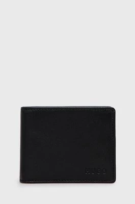 HUGO portfel skórzany 50470761 męski kolor czarny