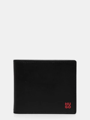 HUGO portfel skórzany Tibby_N_8 cc męski kolor czarny 50546129