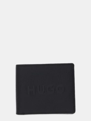 HUGO portfel skórzany męski kolor czarny 50552811
