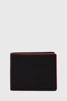 HUGO portfel skórzany męski kolor czarny 50511302