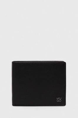 HUGO portfel skórzany męski kolor czarny 50519497