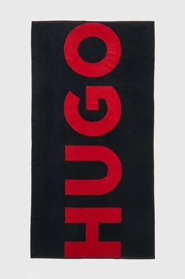 HUGO ręcznik bawełniany kolor czarny 50491853