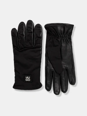 HUGO rękawiczki męskie kolor czarny 50548758