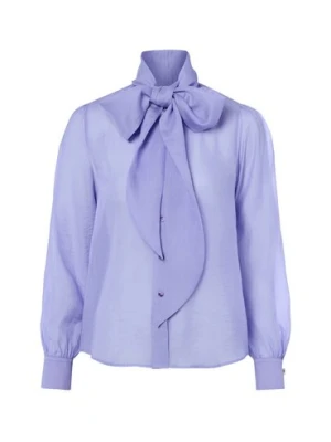 HUGO Rozkloszowana bluzka damska - Elegancka Kobiety lila jednolity,