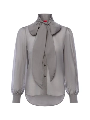 HUGO Rozkloszowana bluzka - Elegancka Kobiety szary