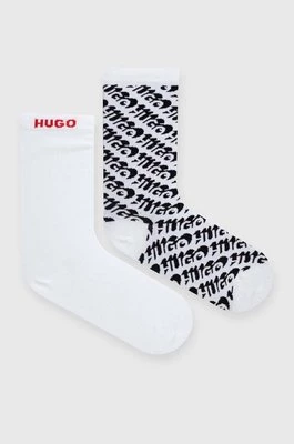 HUGO skarpetki 2-pack damskie kolor biały 50514773