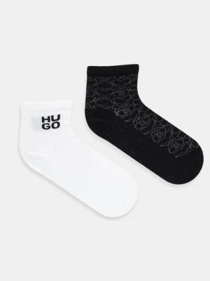 HUGO skarpetki 2-pack damskie kolor czarny 50543179