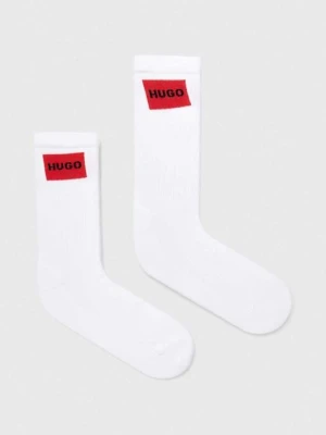 HUGO skarpetki 2-pack męskie kolor biały 50510640