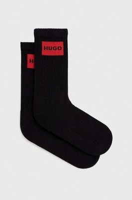 HUGO skarpetki 2-pack męskie kolor czarny 50510640