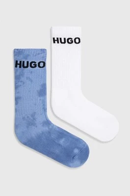 HUGO skarpetki 2-pack męskie kolor niebieski 50514099